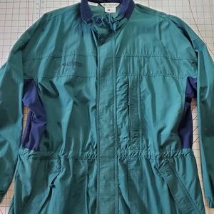 Columbia Lightweight 90s Jacket Men's XLarge Vintage Blue Full Zip Drawstring